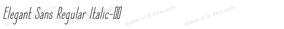 Elegant Sans Regular Italic字体转换